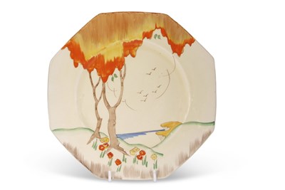 Lot 26 - A Clarice Cliff octagonal plate with a...