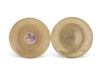 Lot 28 - A further Royal Worcester gilt decorated plate,...