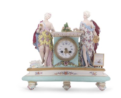 Lot 29 - A mid 19th Century continental porcelain cased...