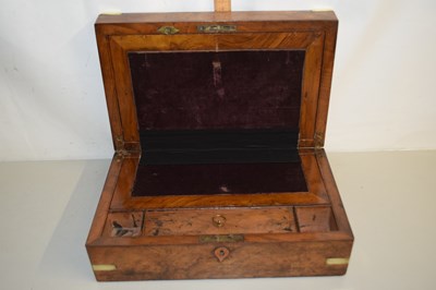 Lot 12 - A Victorian walnut writing box