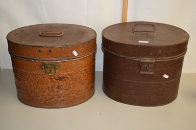 Lot 21 - Two metal hat boxes