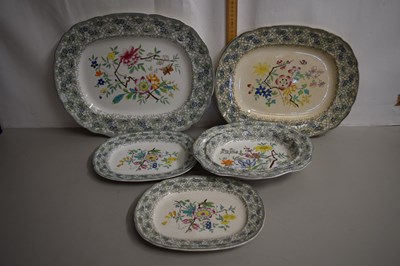 Lot 32 - Quantity of floral decorated ironstone plates