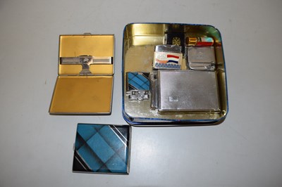 Lot 145 - Mixed Lot: Base metal cigarette case and...