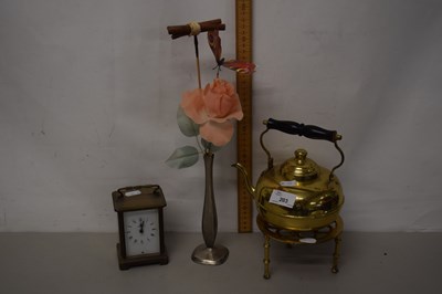 Lot 203 - Mixed Lot: A Bayard brass cased carriage clock,...