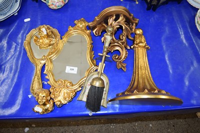 Lot 220 - Mixed Lot: Reproduction gilt wood effect...