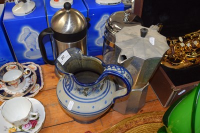 Lot 247 - Mixed Lot: Coffee pots and a stone ware jug