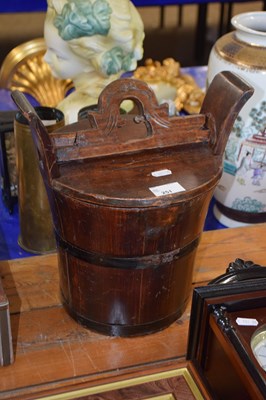 Lot 251 - A Chinese metal bound wooden food carrier