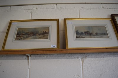 Lot 266 - Pair of 19th Century watercolours of coaching...