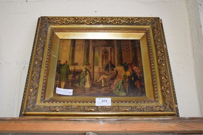 Lot 273 - Victorian crystoleum interior scene with...