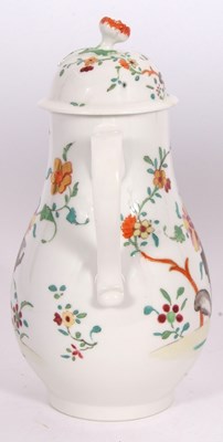 Lot 91 - An 18th Century polychrome coffee pot with...