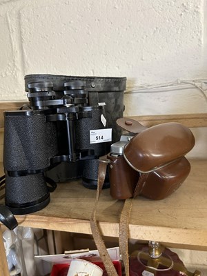 Lot 514 - A pair of Prinz 10x50 binoculars, cased and a...