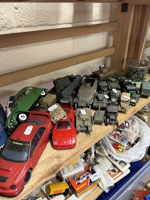 Lot 545 - Quantity of assorted model cars, tanks etc