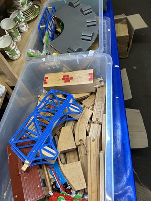 Lot 547 - Quantity of wooden Brio toy trains and other...