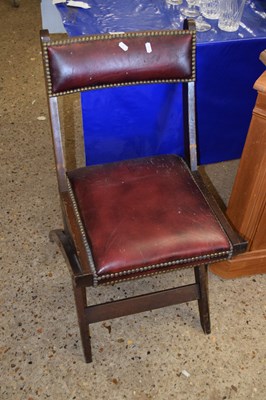 Lot 311 - Leather upholstered side chair