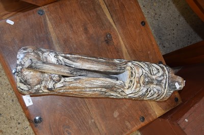 Lot 339 - An unusual carved hardwood figure or instrument