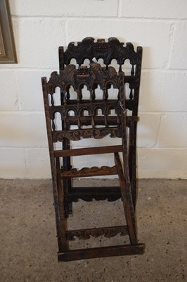 Lot 298 - Pair of 19th Century folding chair frames -...