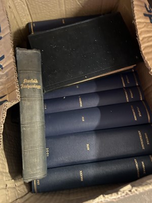 Lot 589 - Books to include Norfolk Archeology