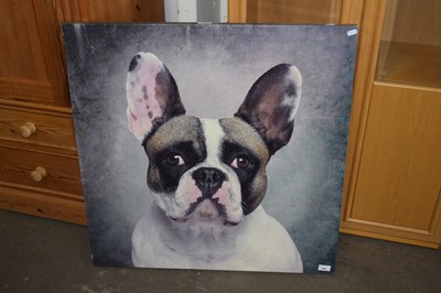 Lot 663 - Canvas print of a French Bulldog