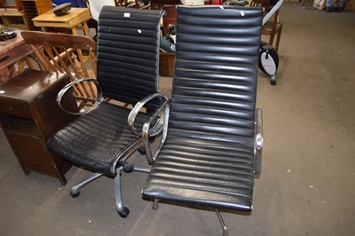 Lot 715 - A metal framed desk chair in the style of...