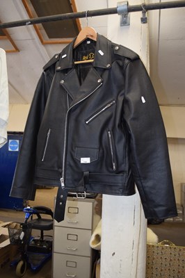 Lot 744 - A Gentlemans black leather jacket size L