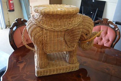 Lot 767 - A wicker elephant