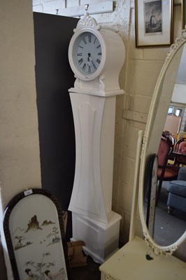 Lot 801 - A modern cream long case clock