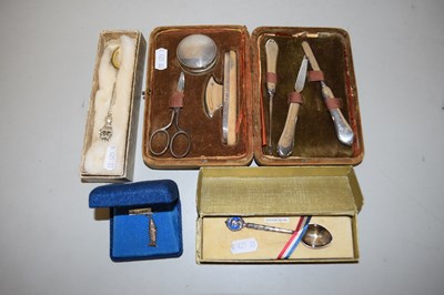 Lot 151 - Mixed Lot: SIlver mounted manicure set...