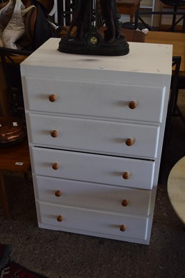 Lot 366 - A white painted six drawer bedroom chest