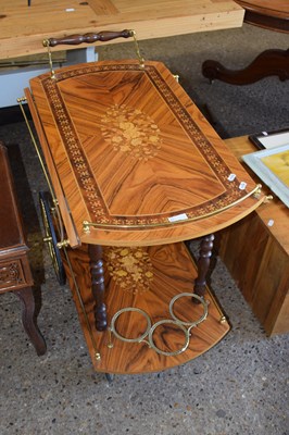 Lot 369 - Modern inlaid drinks trolley