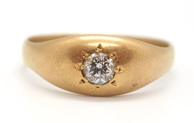 Lot 29 - A single stone diamond ring, the round...