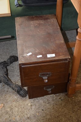 Lot 409 - Two vintage wooden card filing cabinets