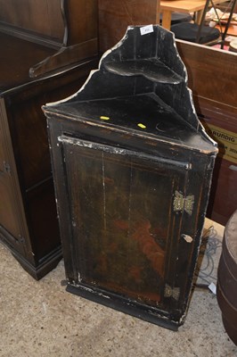 Lot 412 - Georgian ebonised corner cabinet for repair