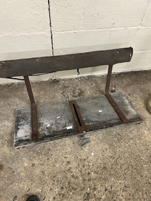 Lot 1005 - Wood and iron cart seat