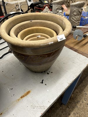 Lot 1043 - Quantity of graduating plant pots