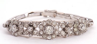 Lot 328 - An adapted Victorian diamond bracelet,...