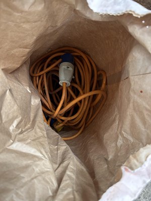 Lot 1059 - Two 110v extension leads