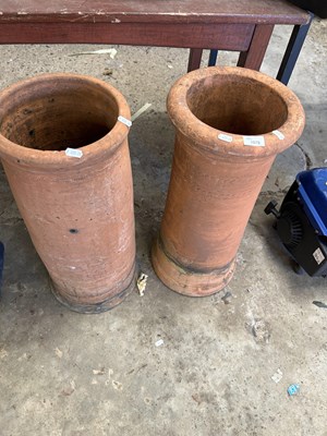 Lot 1070 - Two terracotta chimney stacks