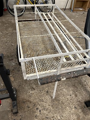 Lot 1090 - A vintage metal market trolley