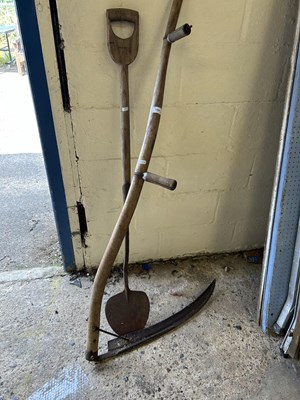 Lot 1101 - Mixed Lot: Vintage turf cutter along with a...