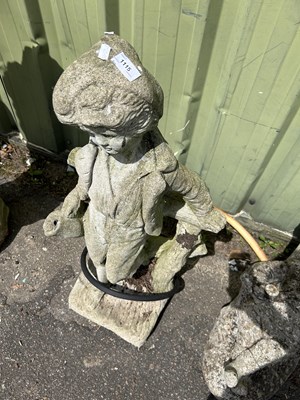 Lot 1115 - Composite garden statue/water feature of a boy