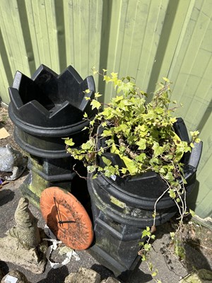 Lot 1117 - Two plastic planters/chimney pots