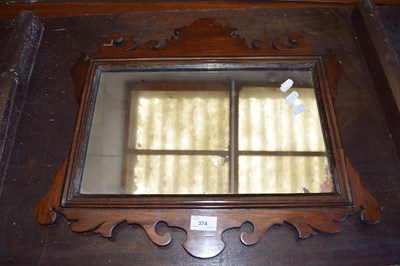 Lot 374 - A small Georgian fretwork framed wall mirror