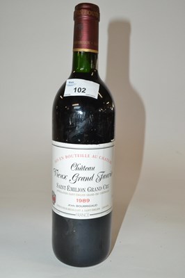 Lot 102 - 1989 Ch Vieux Grand Faurie, Grand Cru, St...