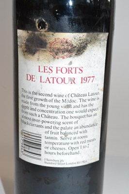 Lot 103 - 1977 Les Forts de Latour, Pauillac, one bottle