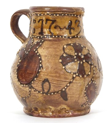 Lot 46 - An early 18th Century pottery mug, possibly...