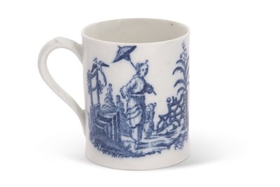 Lot 56 - A small 18th Century Caughley mug with prints...