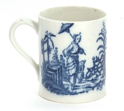 Lot 56 - A small 18th Century Caughley mug with prints...