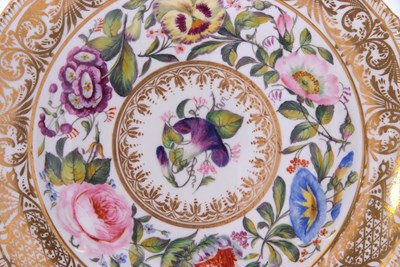 Lot 61 - Two Derby (S&H) cabinet plates finely painted...