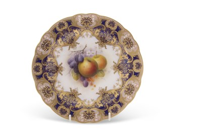 Lot 63 - A Royal Worcester cabinet plate, the centre...