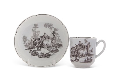 Lot 78 - An 18th Century Worcester porcelain teacup and...
